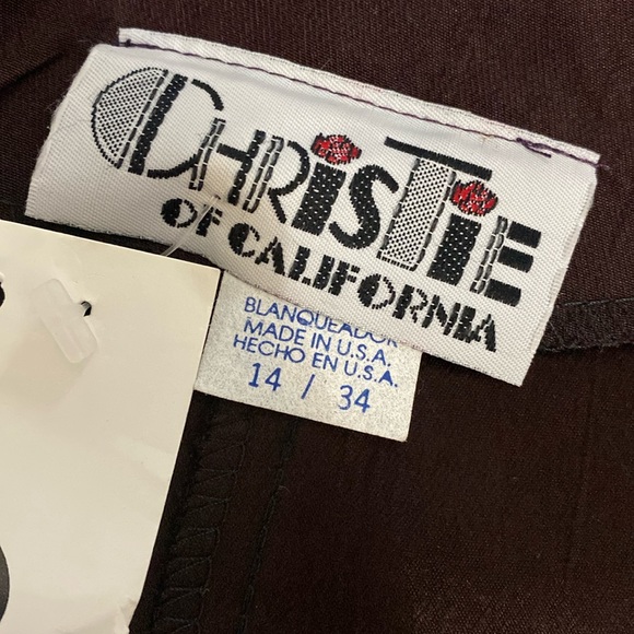 Christie of CA rayon brown sleeveless button down or vest. Size 14. NWT - Picture 5 of 10